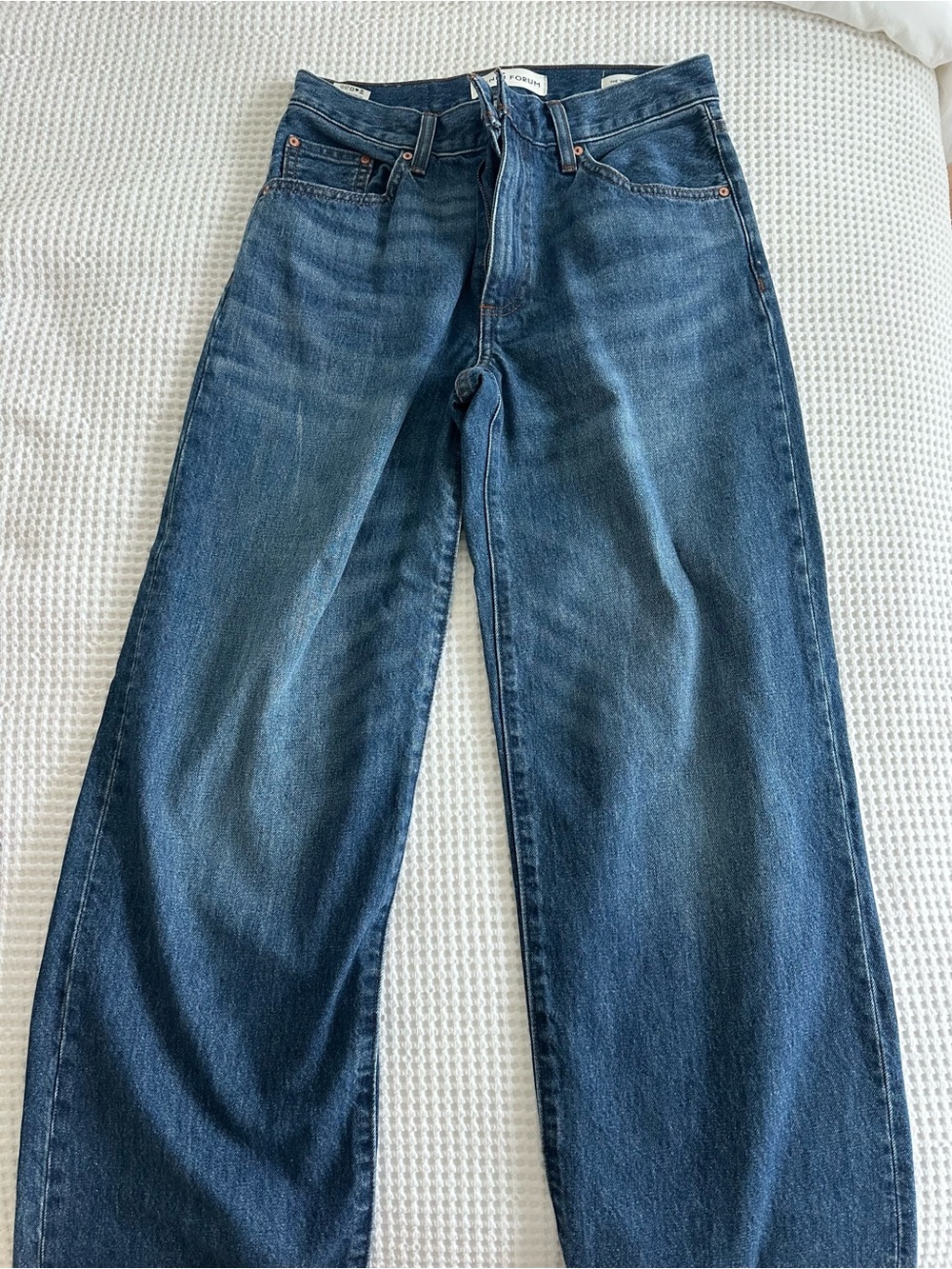 Dark Blue Wide-Leg Men's Jeans